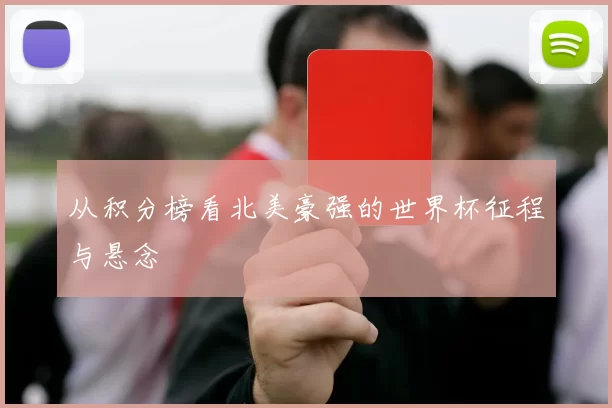 从积分榜看北美豪强的世界杯征程与悬念